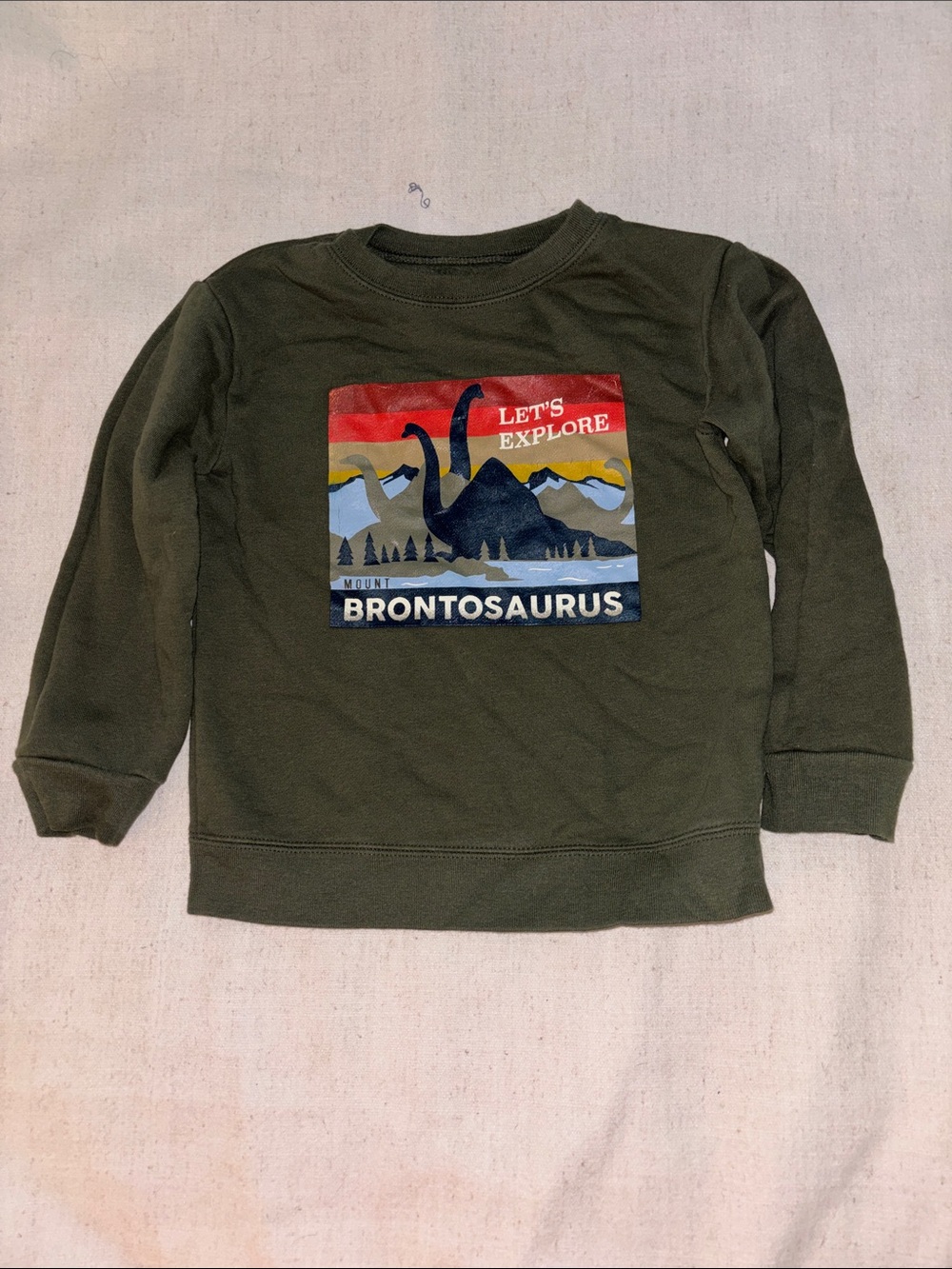 Garanimals Olive Green Brontosaurus Graphic Sweatshirt